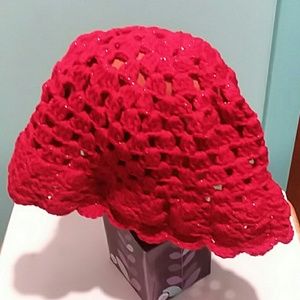 Sparkly Floppy Red Hat